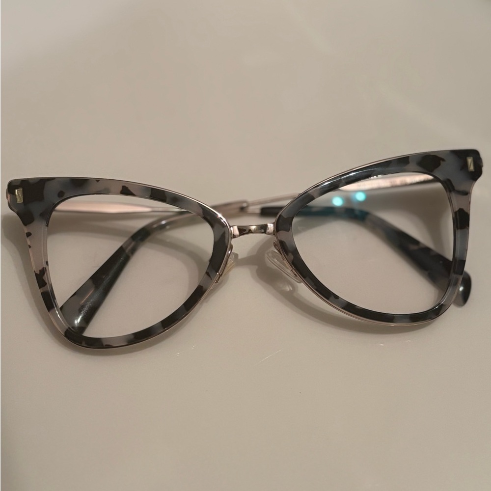 Brown Cat-Eye Glasses with Clear Lenses